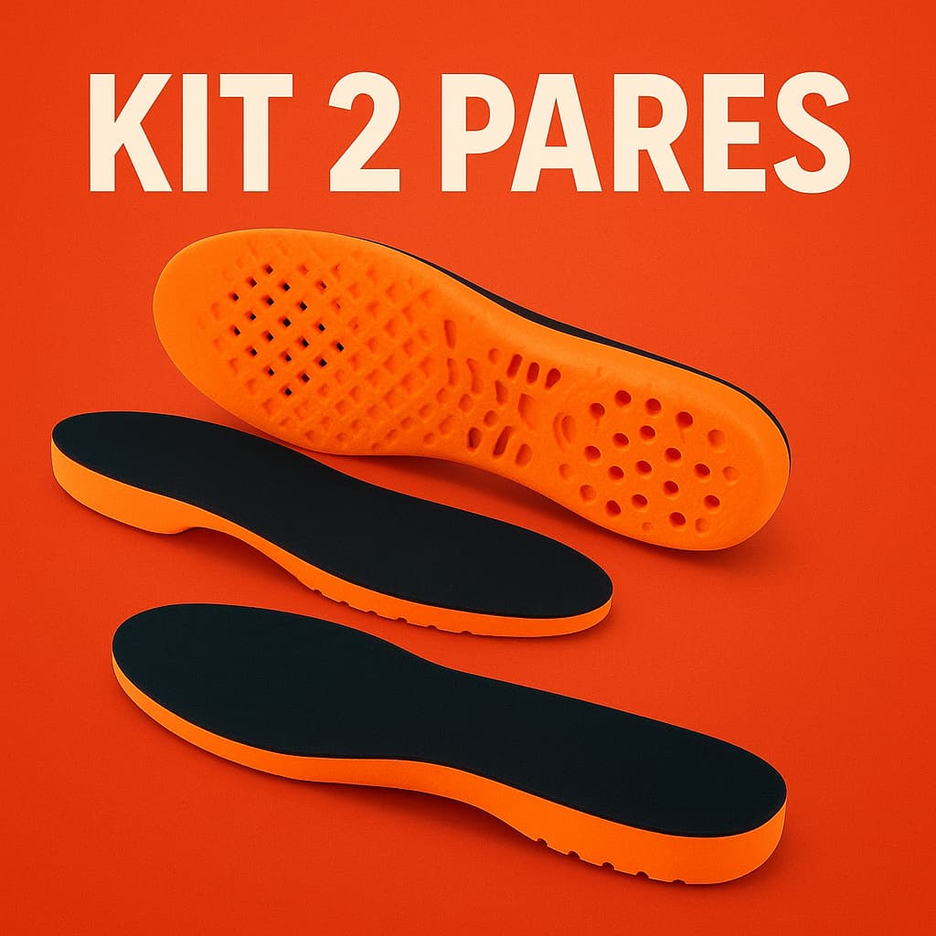 KIT 2 Pares Palmilhas Ortopédicas – Conforto em Dobro para Seus Pés!