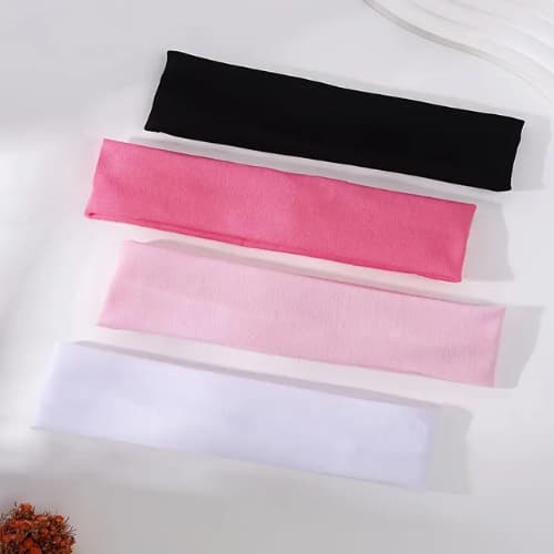 Kit 4 Faixas de Cabelo Macias – Conjunto Rosa | Conforto e Estilo Tiara de Cabelo