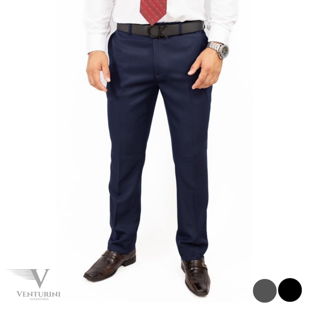 Calça Social Masculina Alfaiataria Oxford Slim