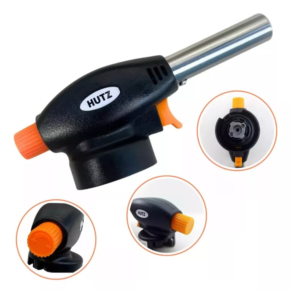 maçarico a gas, maçarico culinario, lança chamas com acendedor autometico