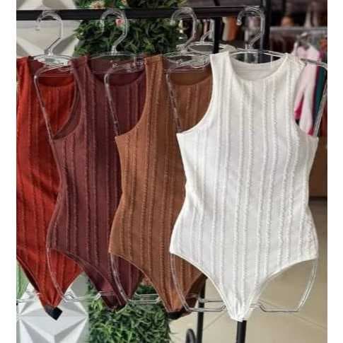 Kit 3 Body Regata Femenino com Bojo em Ribana prime