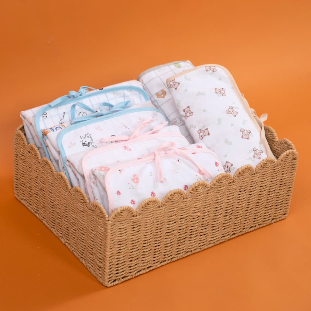 Trocador Portatil Bebe Acolchoado Com Porta Fraldas Bolsa Com laço Papi