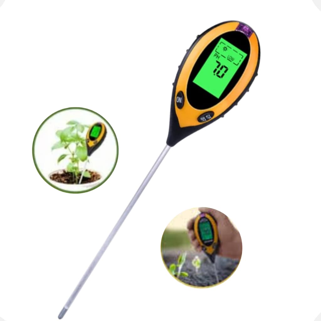 Medidor Solo Digital Ph Multifunção Plantas Terra Umidade Temperatura