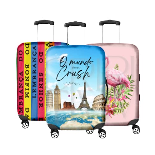 Capa de Mala para Viagem Protetora Estampas Personagens