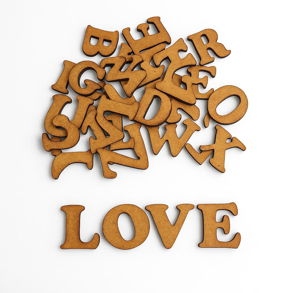 Alfabeto em MDF 26 Letras Pedagógico Vários Tamanhos Educativo Completo