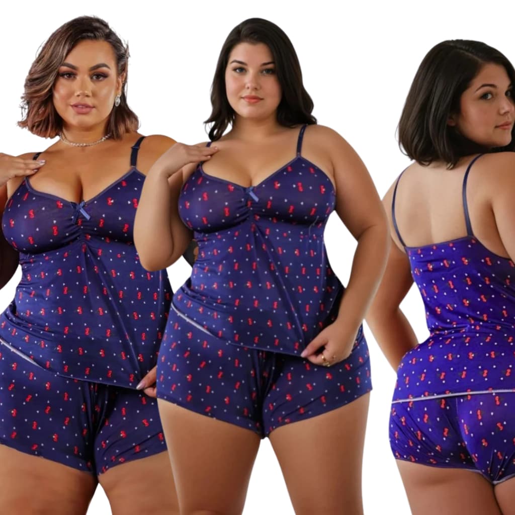 KIT 3 Baby Doll Plus Size ESTAMPADO - Short Doll/ Pijamas