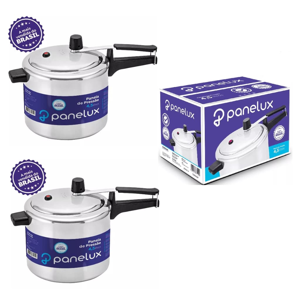 PANELA de PRESSAO 4,5 LITROS PANELUX CLASSIC ALUMINIO POLIDA