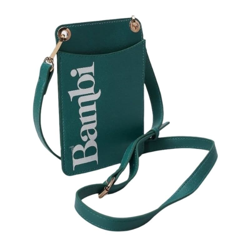 Porta Celular Bolsinha Bambi Disney Verde Tipo Couro Riachuelo Novo