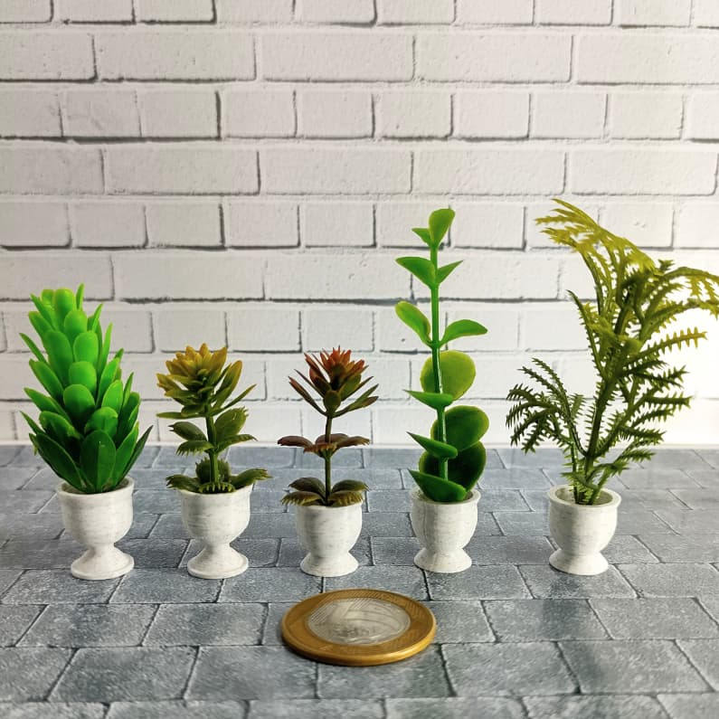 Miniaturas RPG e Cenários em Geral - VASOS DE PLANTAS (UNITARIO) - 28mm
