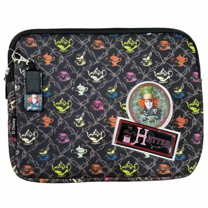 capa case pasta maleta notebook chapeleiro maluco alice no país das disney 13 polegada