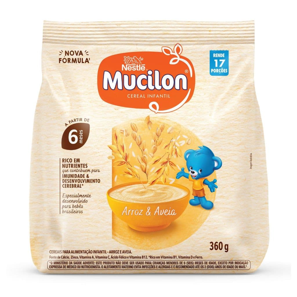 KIT 3 MUCILON ARROZ E AVEIA SACHE 360G