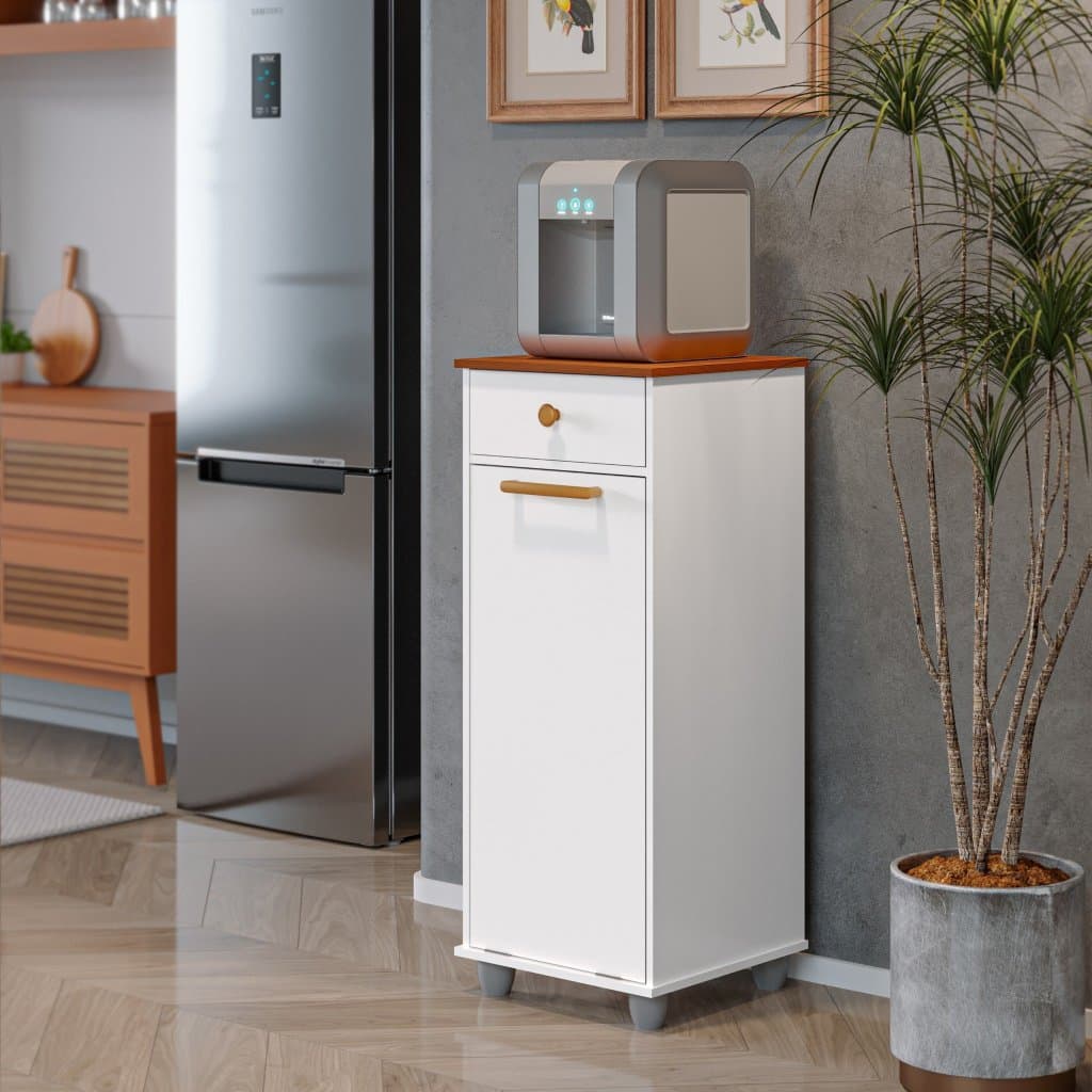 Suporte Para Bebedouro Armário Espaço Para Lixeira Gaveta Organizador Cantinho do Café Cozinha Cores