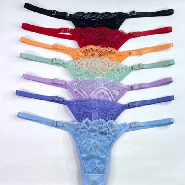 Kit  de calcinha fio dental regulagem lingerie sexy premium