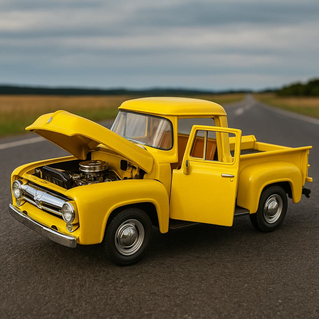 Miniatura de pickup caminhonete F100 carro carrinho de ferro presente coleção COLEÇAO MINIATURAS AÇO