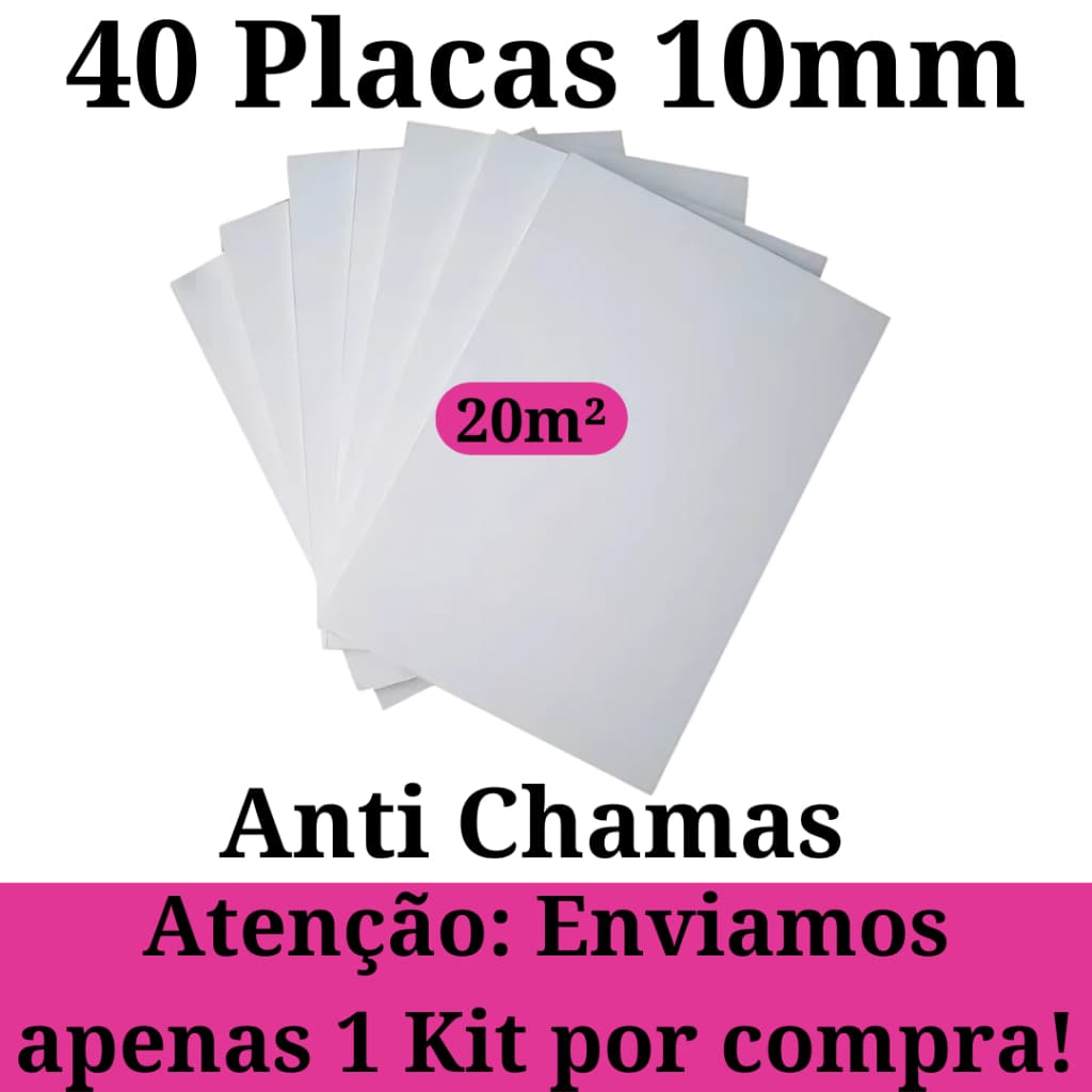 Kit Placas de Isopor Para Forro Teto F1 1000x500x10mm (1cm ) Antichamas Isolamento Termico Acustico