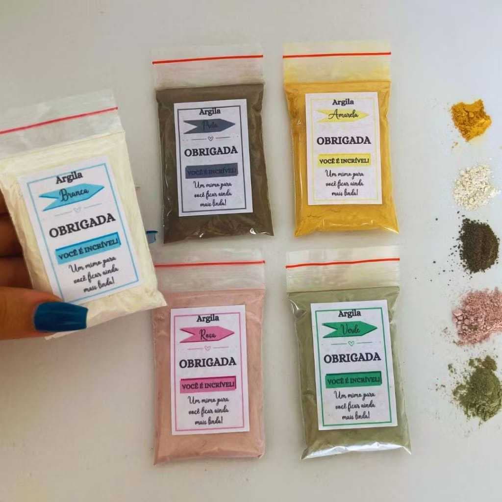 Kit 50 Saches de Argila Mimos P/ Cliente - Sortidas