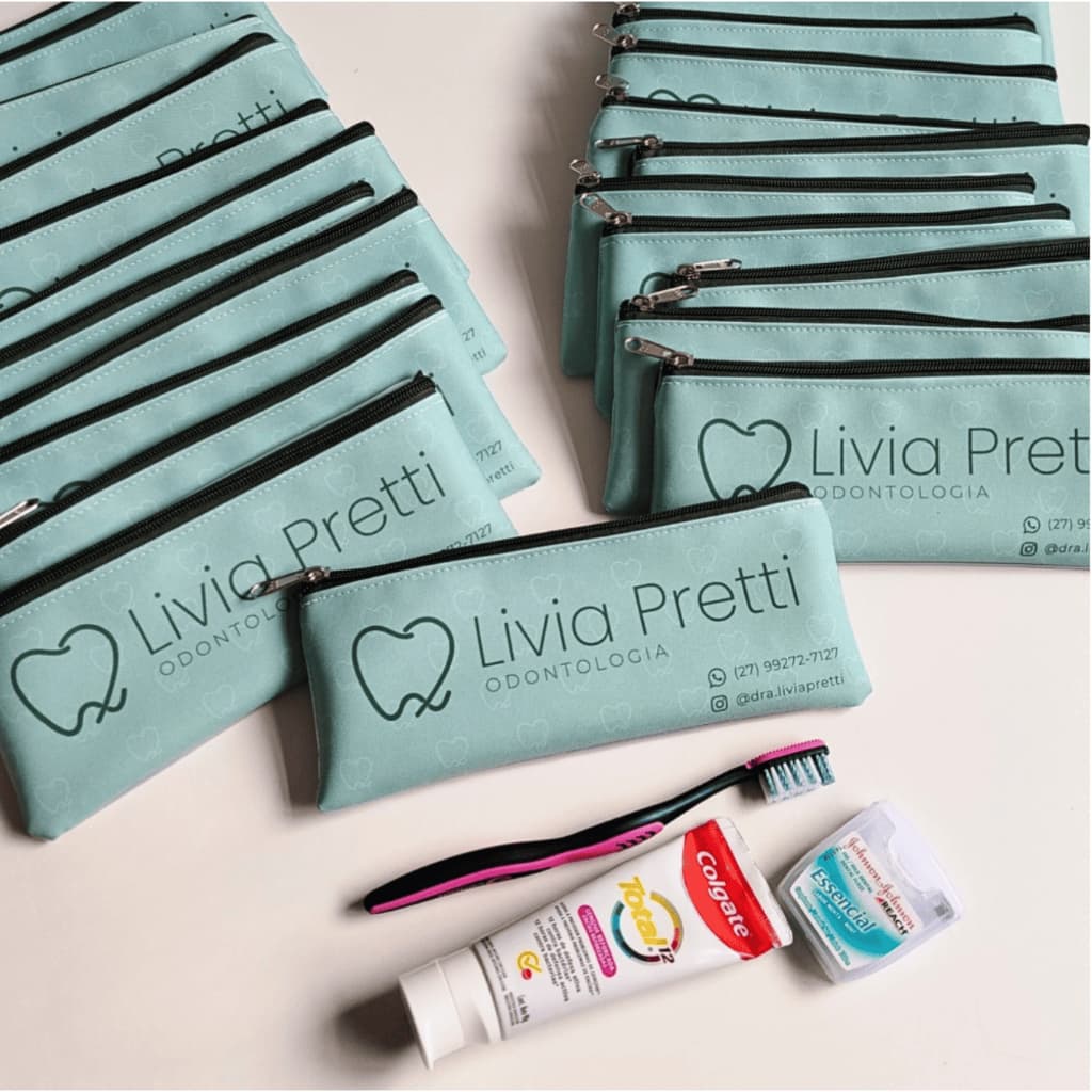 25 estojo higiene odontologia dentista necesser slim