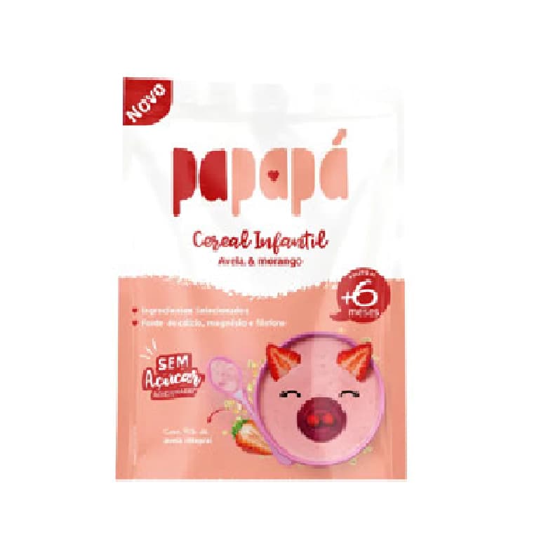 Cereal Infantil Aveia E Morango Papapa Sachê 170g
