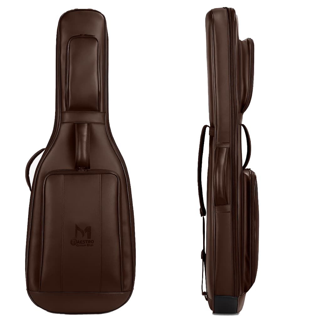 Bag Para Guitarra 100% Couro ecológico Semicase Maestro Para Guitarra