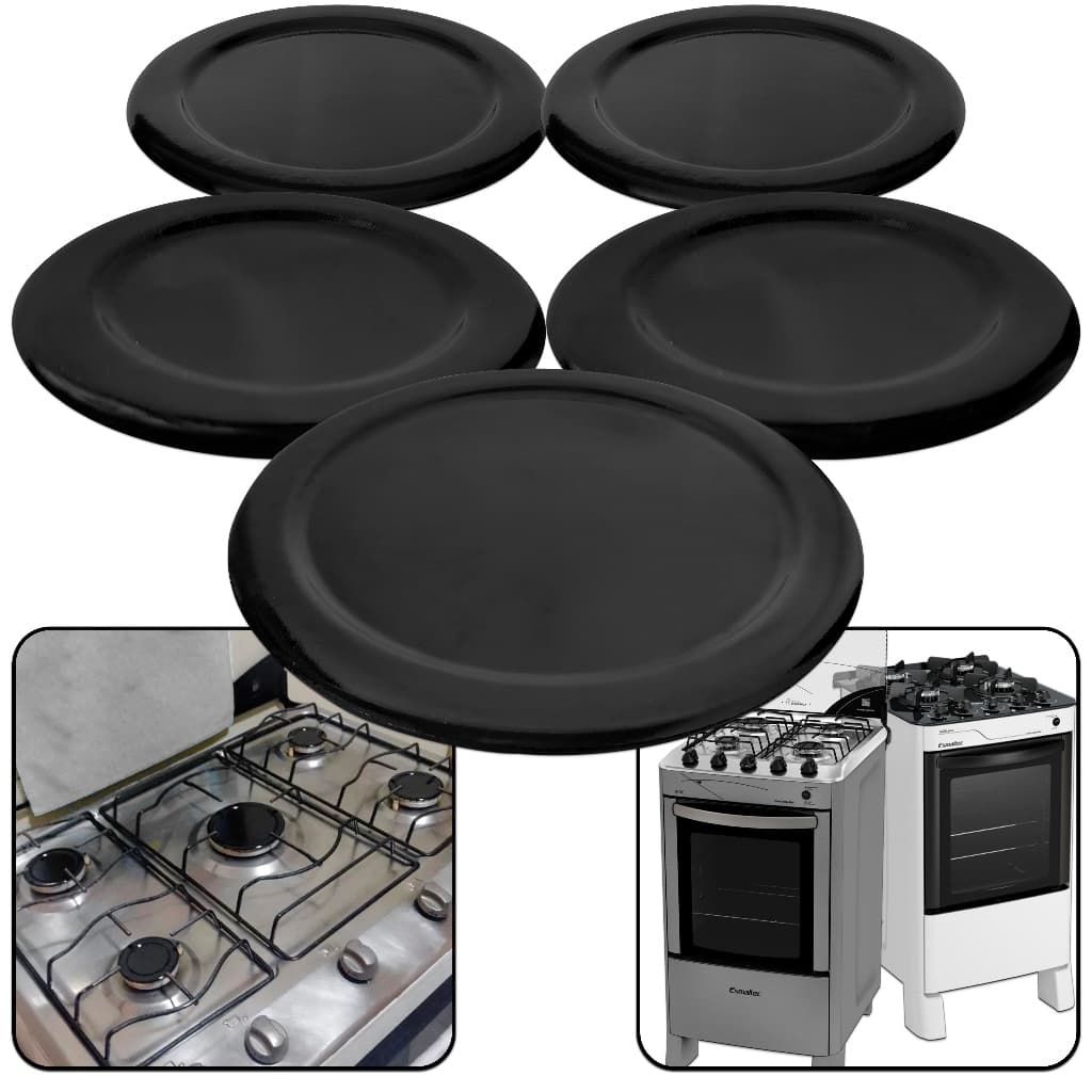 Kit 5 ou Kit 4 Tampas Espalhadores de Boca De Fogão Esmaltec Jade