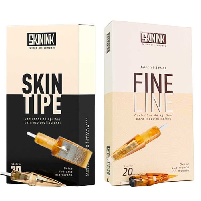 Cartucho Tatuagem SkinInk  SkinTipe/Fineline Caixa c/5 Unidades