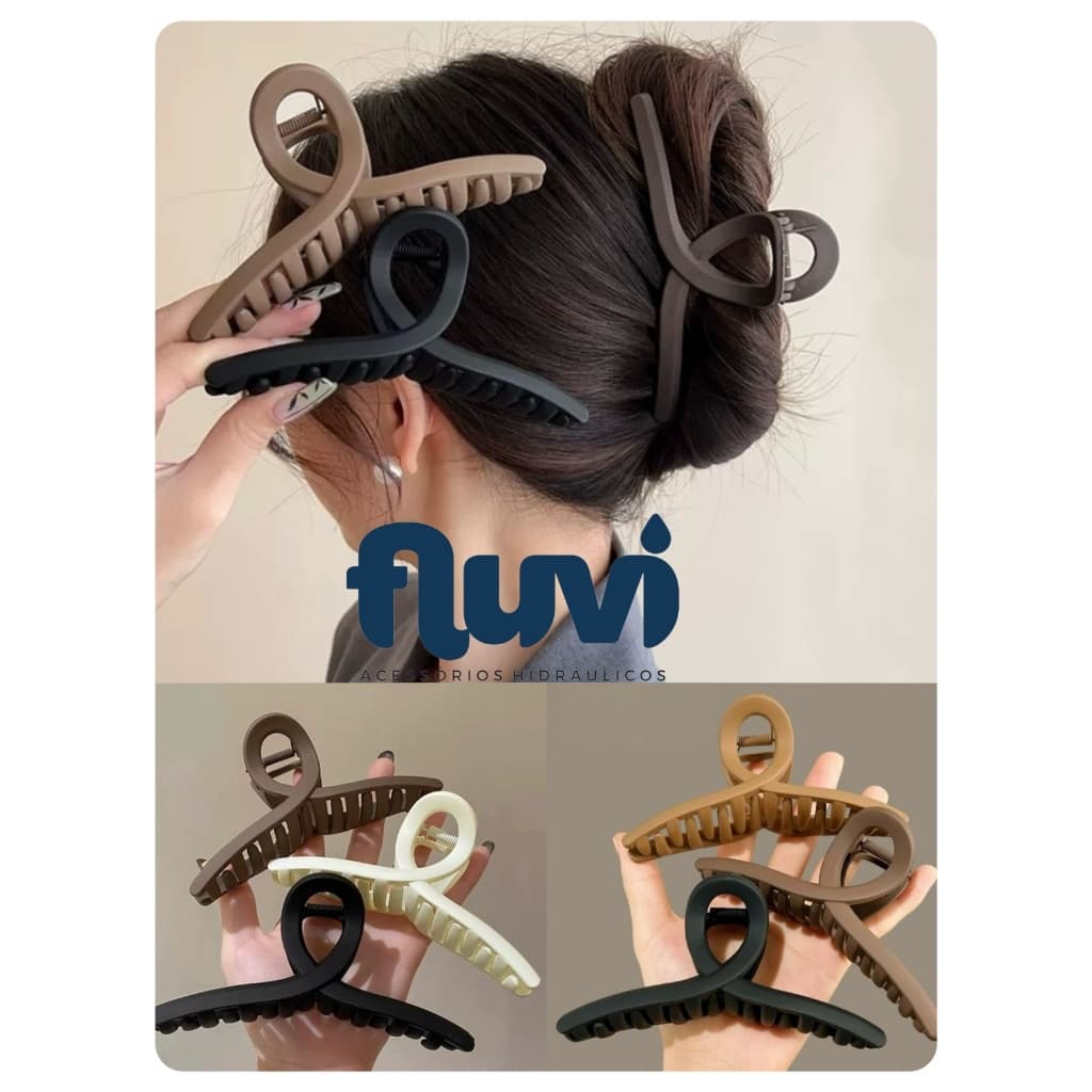 [ KIT 3 ] Prendedor Maior Presilha Piranha / Grampo De Cabelo Grande Fosco Estilo Grande 11cm