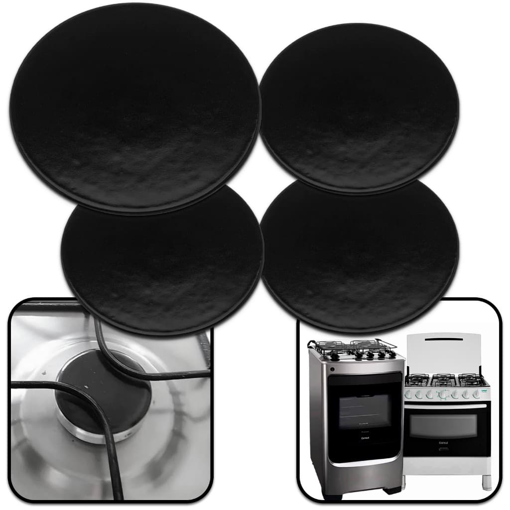 4 Espalhador Tampa para boca de Fogão Consul Alecrim 4 Bocas/ 3 pequenas e 1 grande