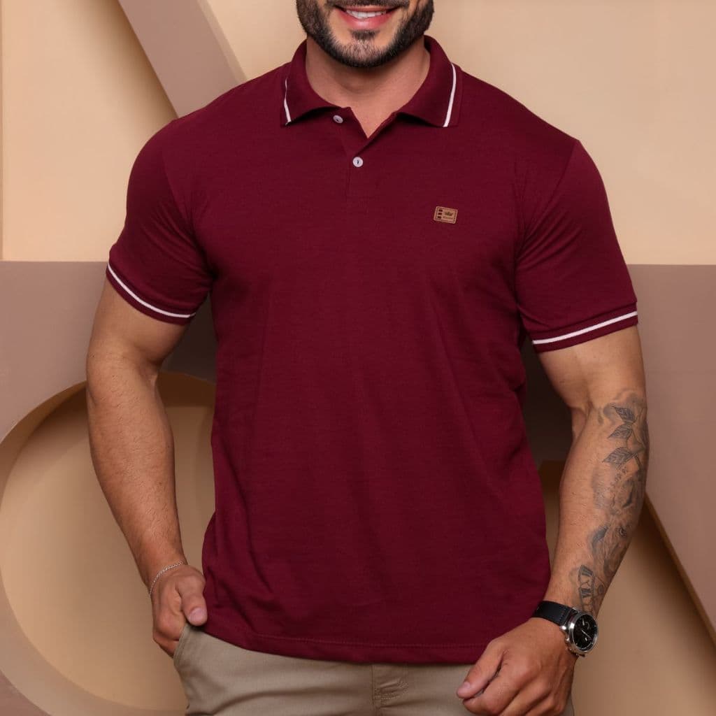 Camisa  Gola Polo  Alta Qualidade 100% Algodão Camiseta básica Masculina