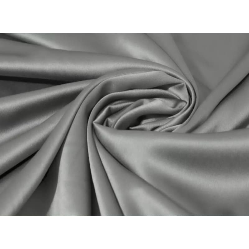 Tecido crepe Amanda acetinado prata escuro 3X1.50(três metros lineares)