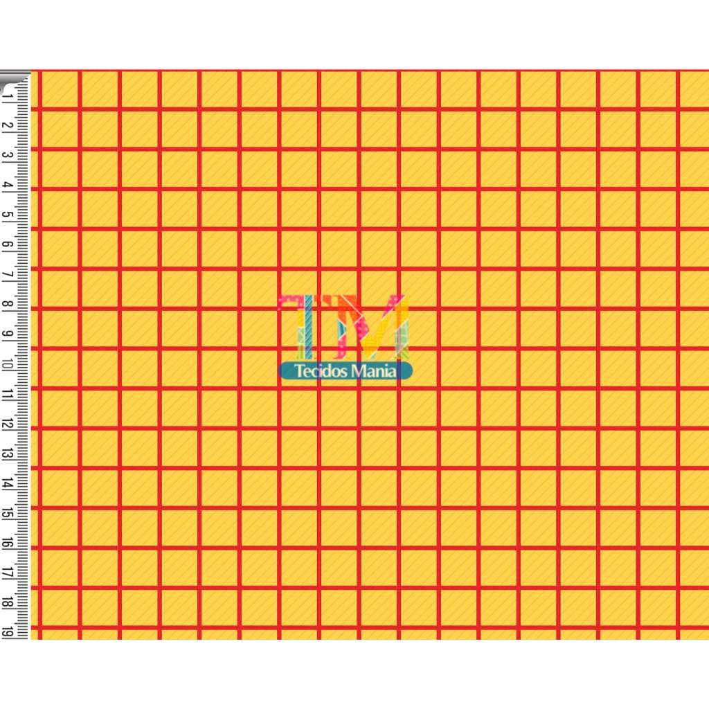 Tecido tricoline, microfibra ou gabardine estampado - Xadrez - cowboy - 0.50 cm