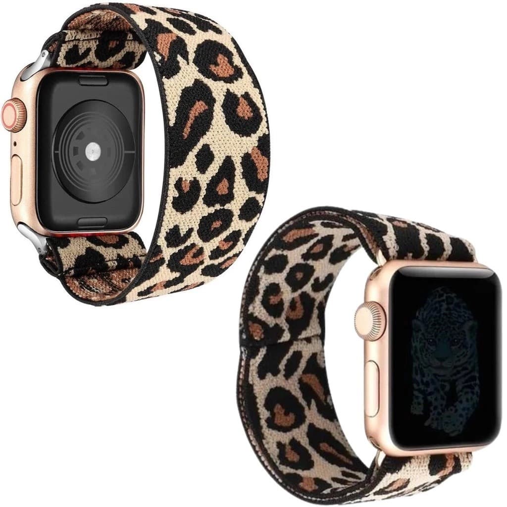 Pulseira de Oncinha Para Smartwatch Relógio Nylon Elástica Feminina Onça Luxo