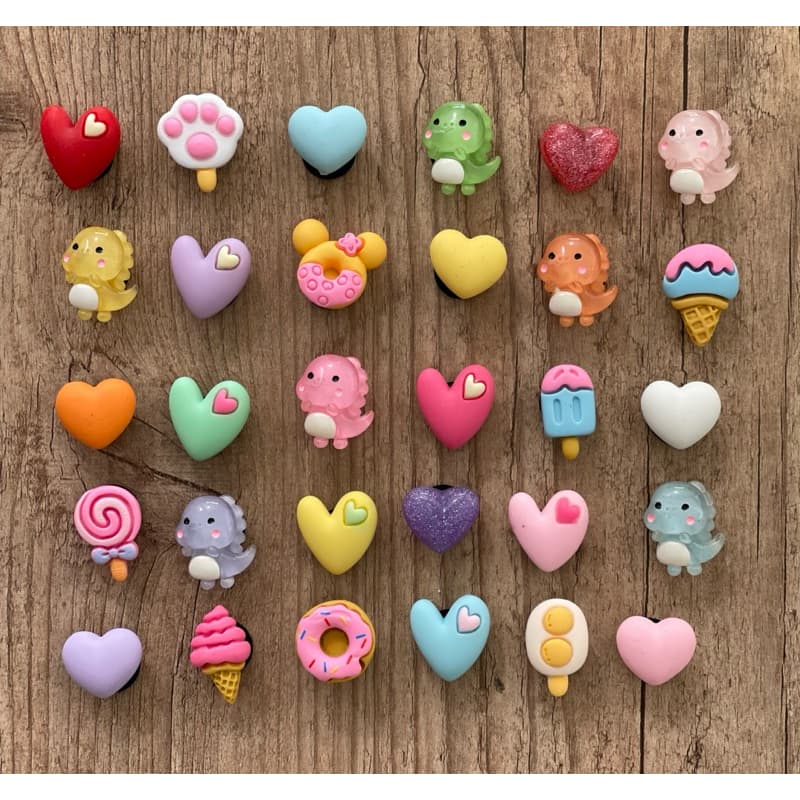 Apliques para Babuche em Resina e Metal- Escolha Conforme sua Preferencia