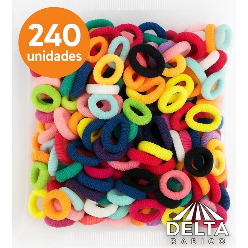 Kit com 240 Xuxinhas de Cabelo Coloridas – Antipuxão, Confortáveis e Estilosas!