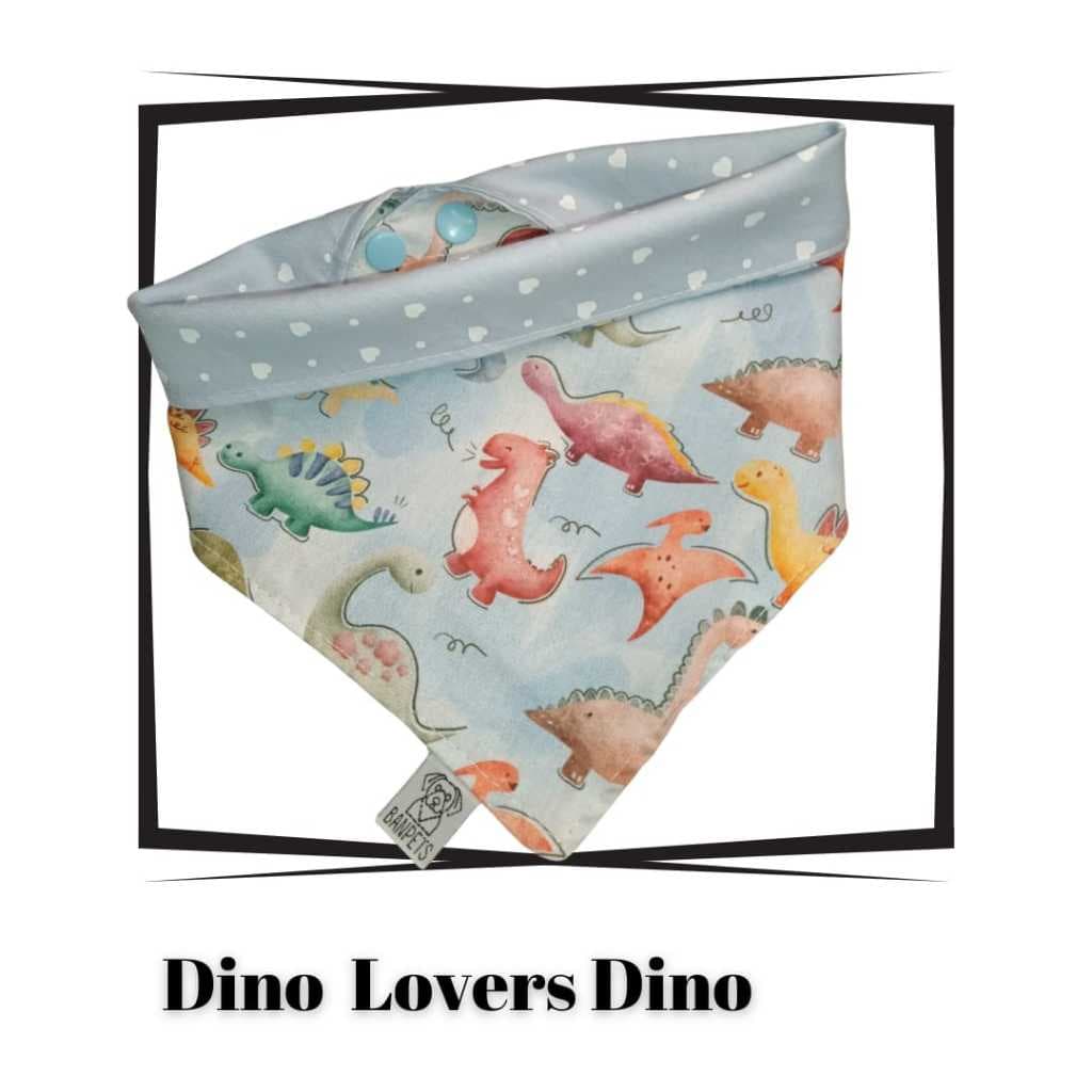 Bandana para Pet Dupla Face com Botão de Pressão Cães Cachorro Gato - Diversas Estampas Linda Animais