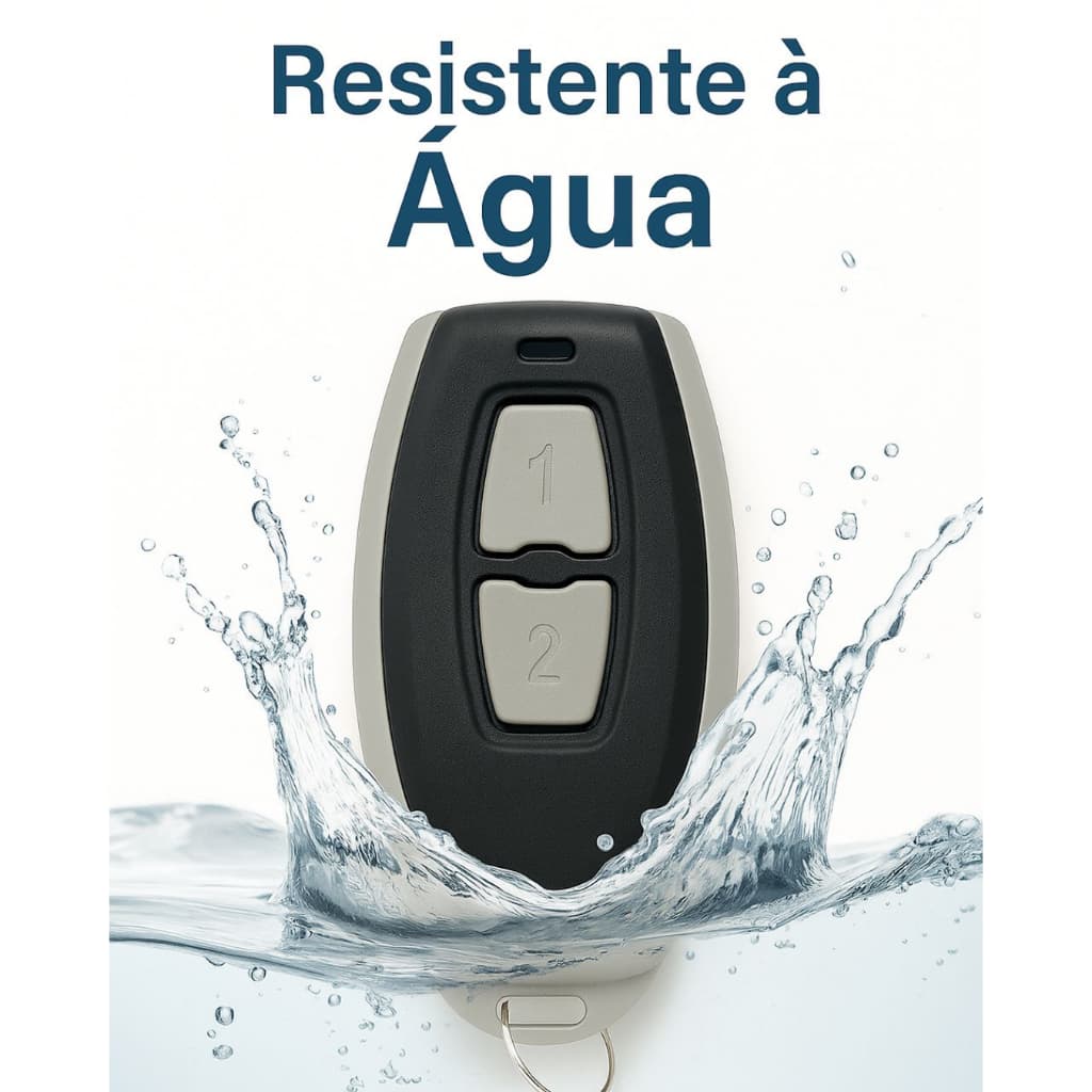 Controle Universal para Portão Automático e Alarme Tx Slim 433Mhz Modelo Chaveiro Resistente a Água