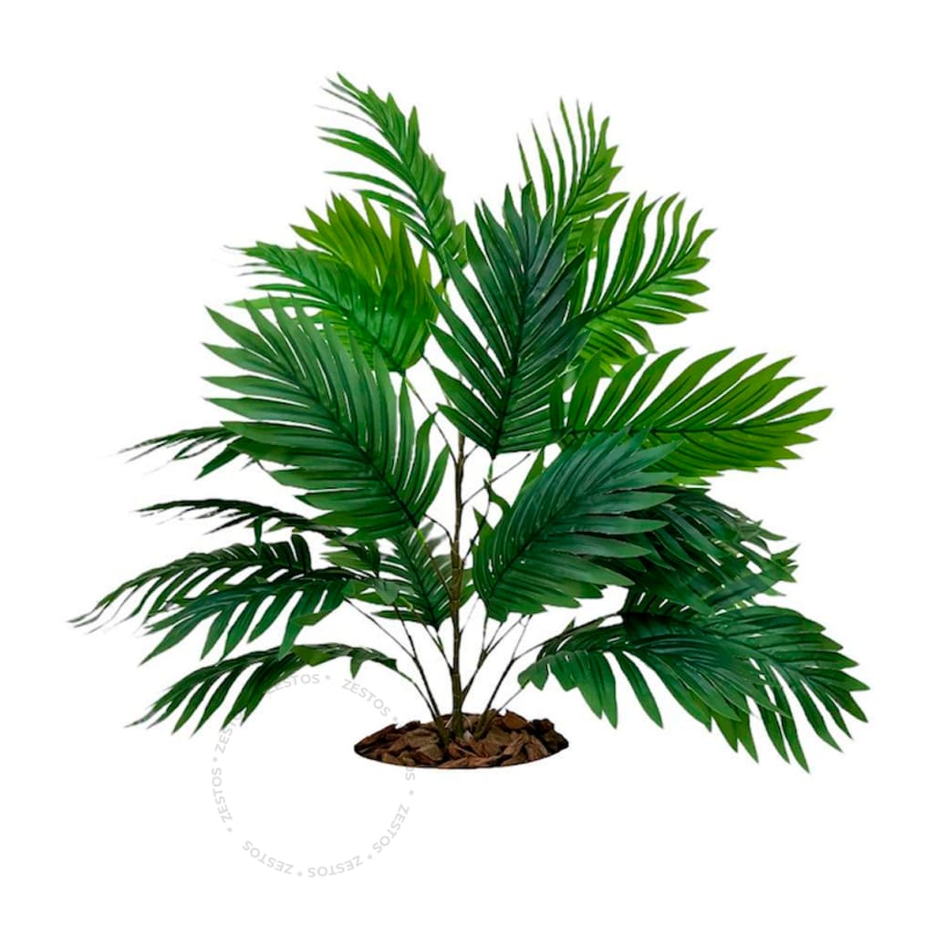 Kit Palmeira Artificial + Casca Pinus Grande Sem Vaso Polietileno