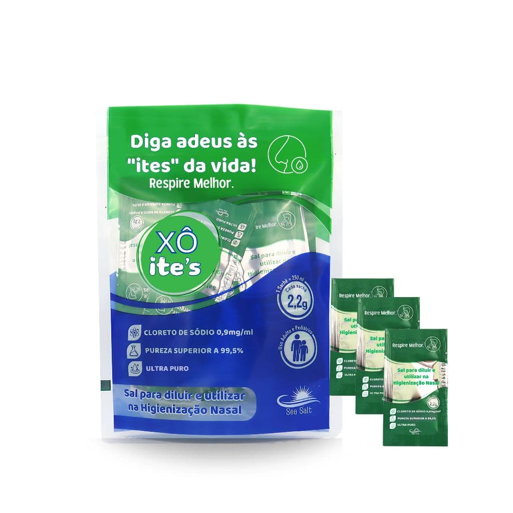 Sal Lavagem Nasal Sem Iodo Xô Ites Com 60 Sachês