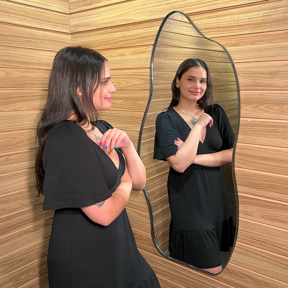 Espelho Organico Grande Corpo inteiro 110x50cm - Mod. Fogo