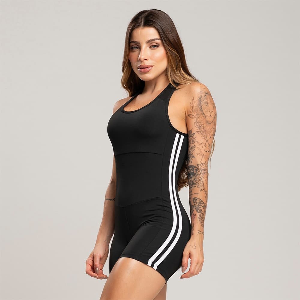 Macaquinho Fitness Feminino – Cruzado Modelador Confortável para Treino e Academia