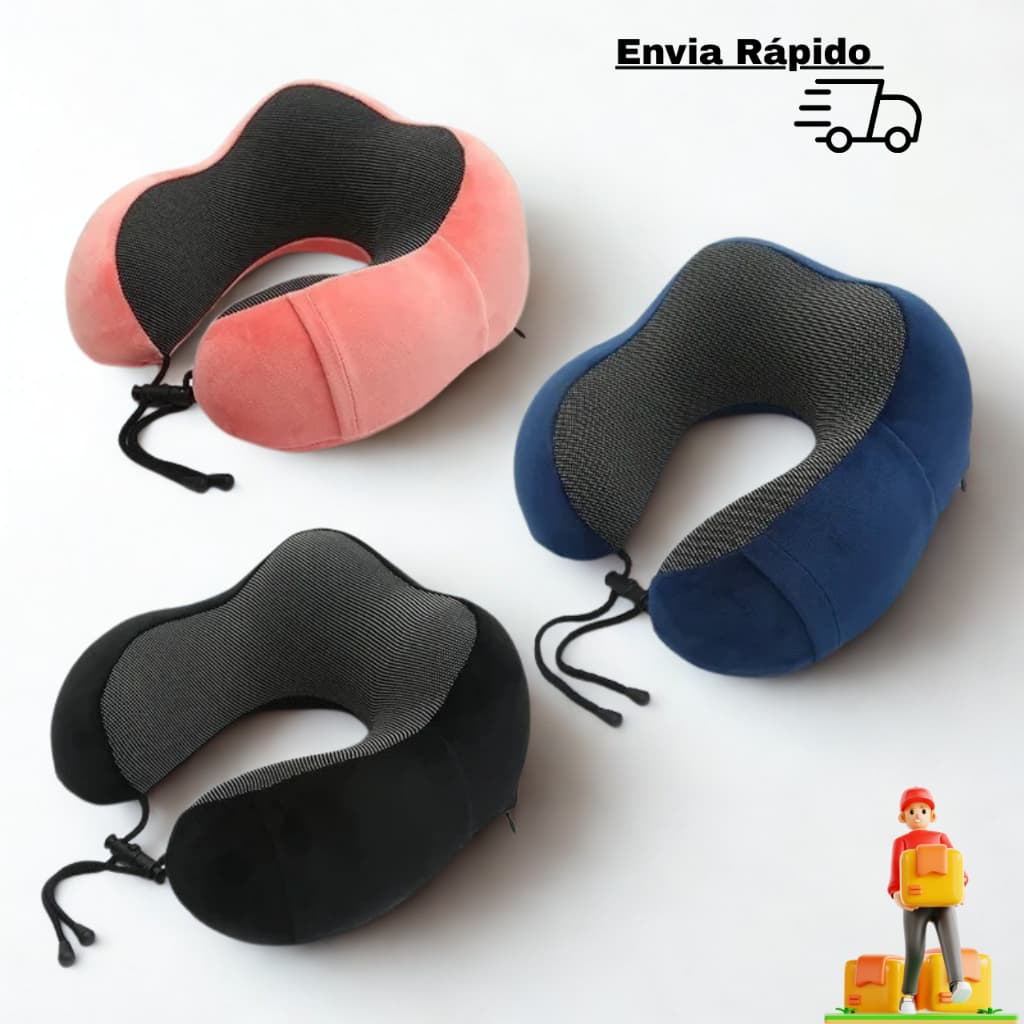 Travesseiro Anatômico para Viagem - Conforto Premium em Qualquer Lugar!