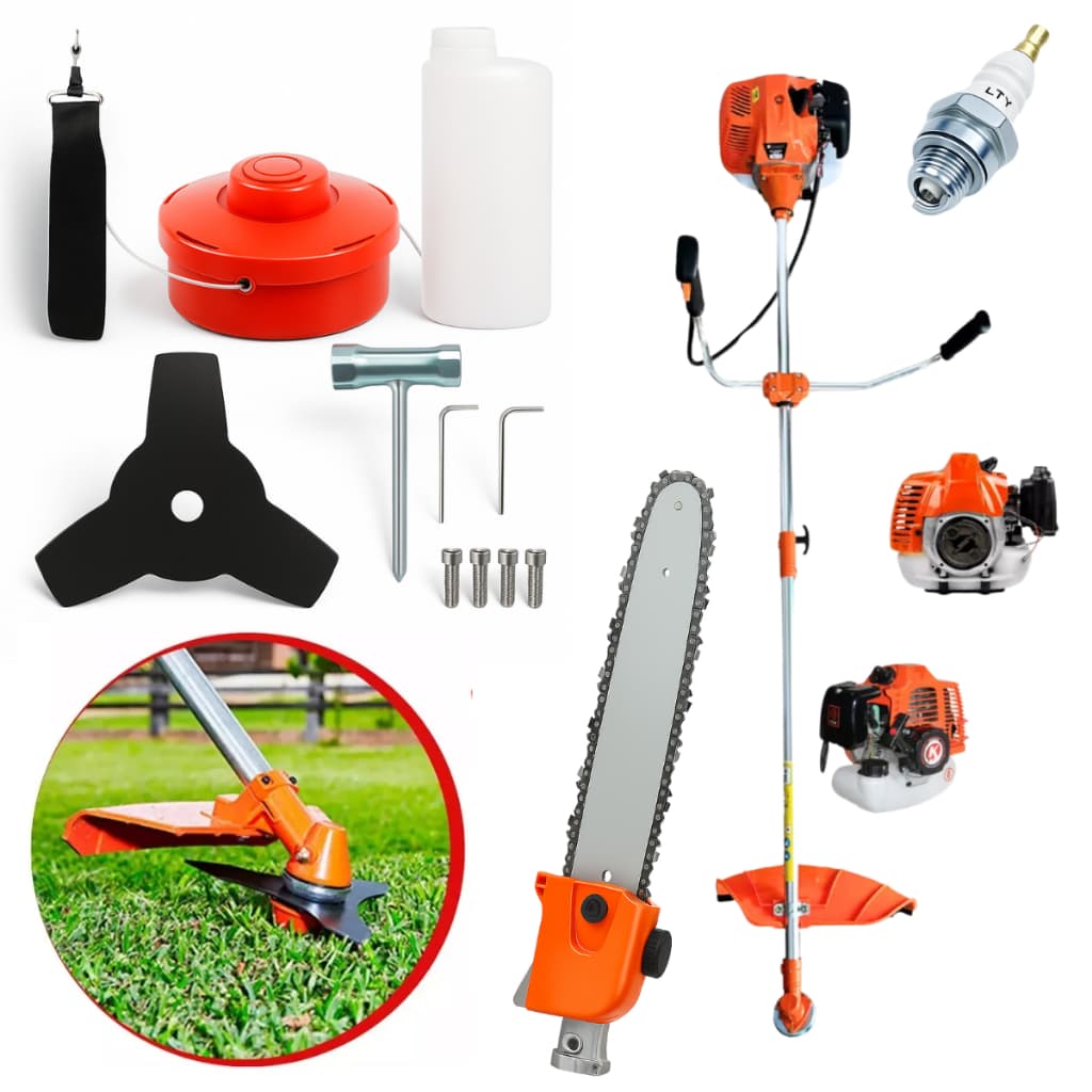 Roçadeira Gasolina 3em1 Nakasaki 75CC – 3,5HP 2 Tempos + Moto Poda + Kit de Corte Completo
