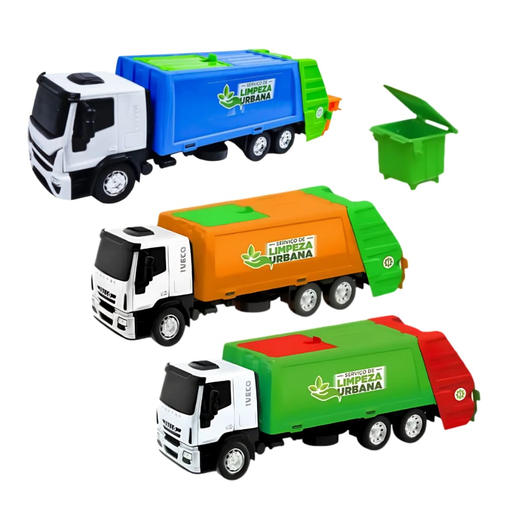 Caminhão Lixo Brinquedo Iveco Resistente Diversão Crianças Infantil