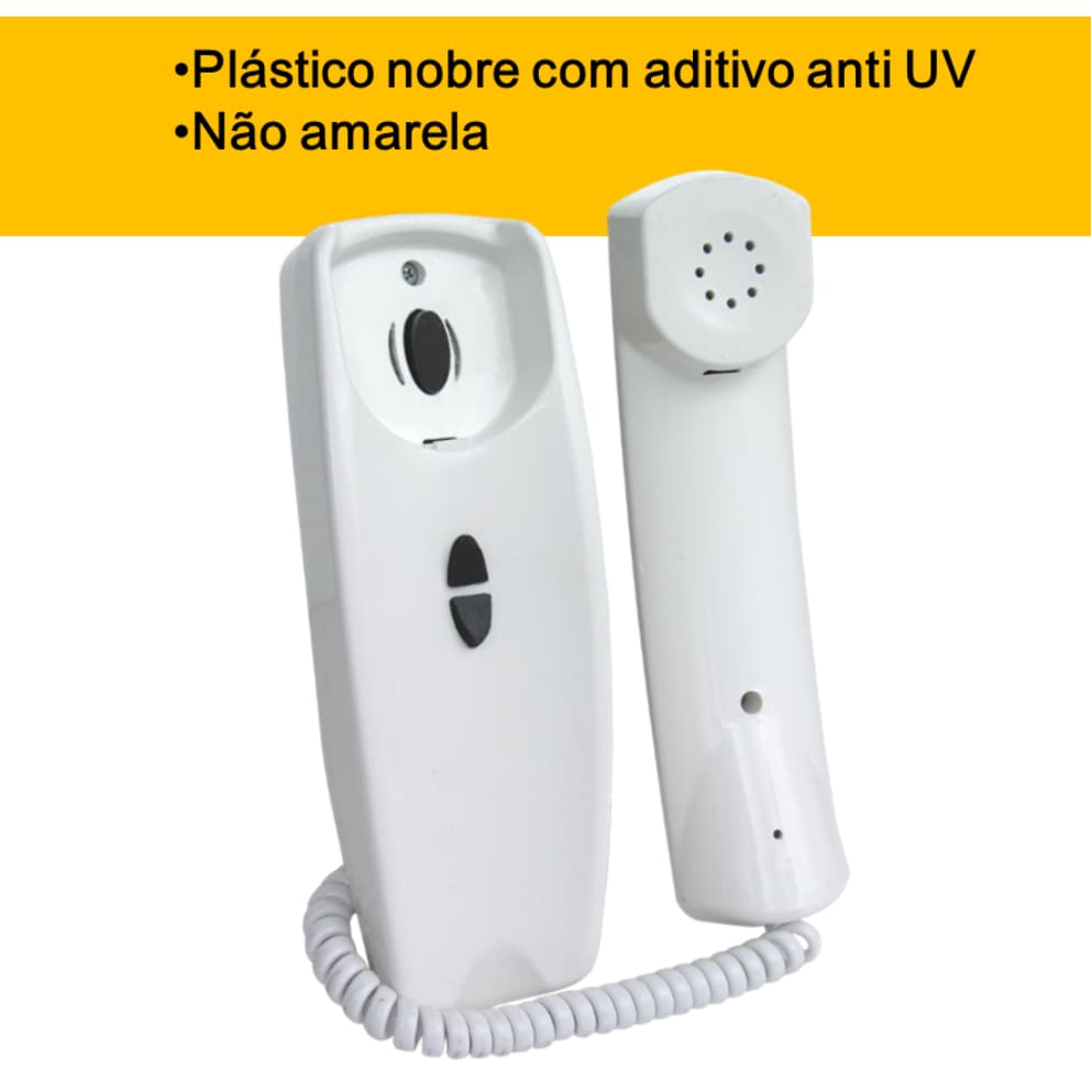 Monofone HLG Extensão 2 fios Branco para interfones