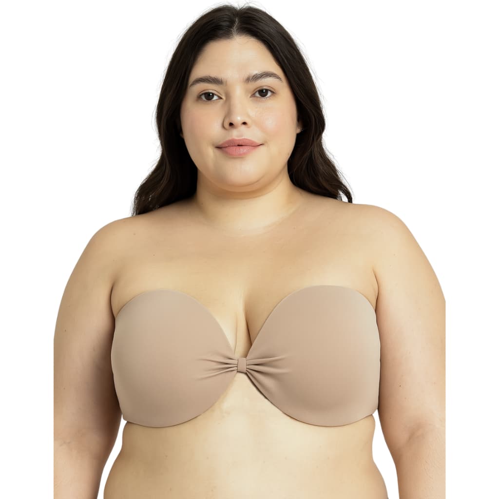 Sutiã Top Plus Size Reforçado Sem Alças Top Com Aro e Bojo - Corpo Nu 912.2 / 9122