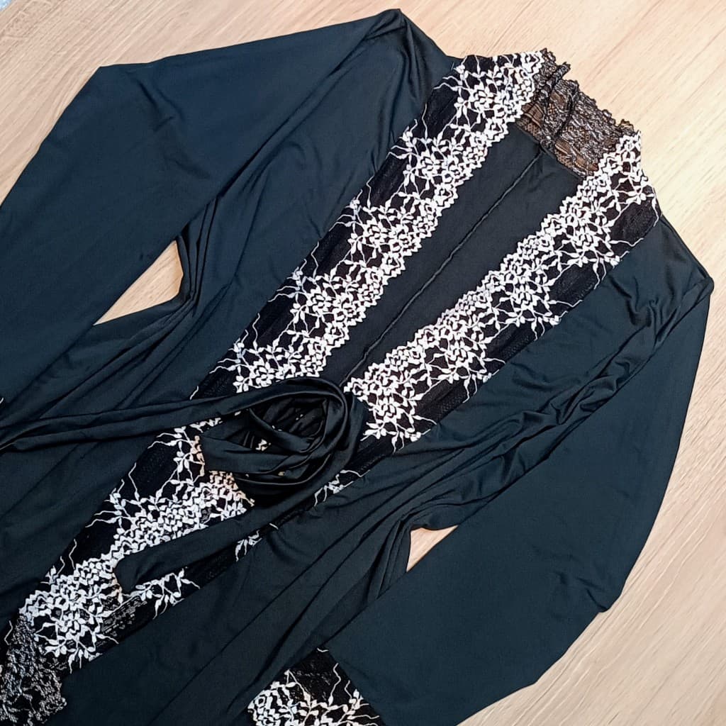 Robe Microfibra Renda Bicolor Hobby Roupão Ref.679