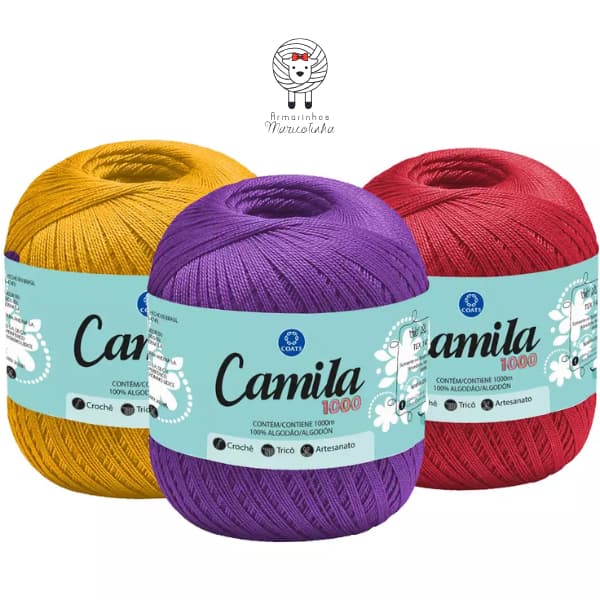 Kit com 6 Linhas Camila Crochê 1000m Coats Corrente