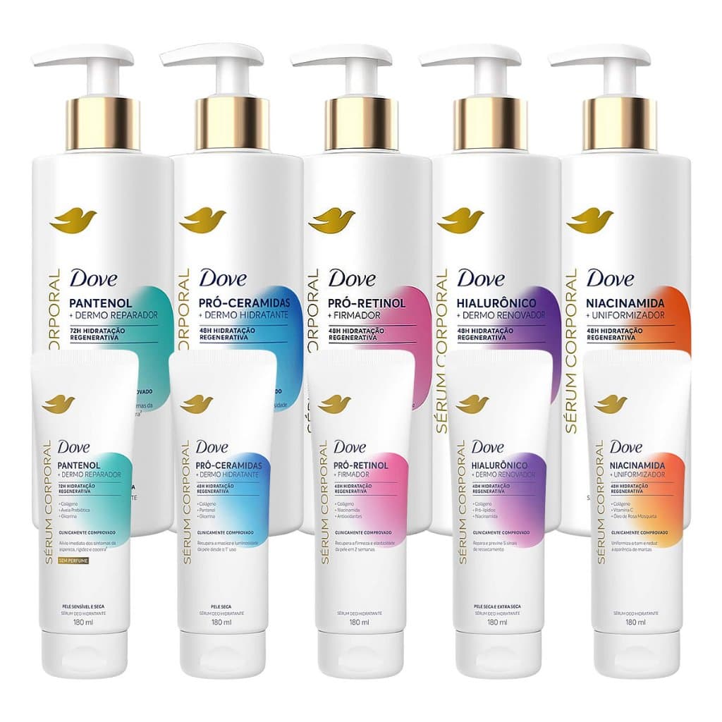 Dove Sérum Corporal – Pantenol, Pró - Ceramidas, Pró – Retinol,  Hialurônico e Niacinamida