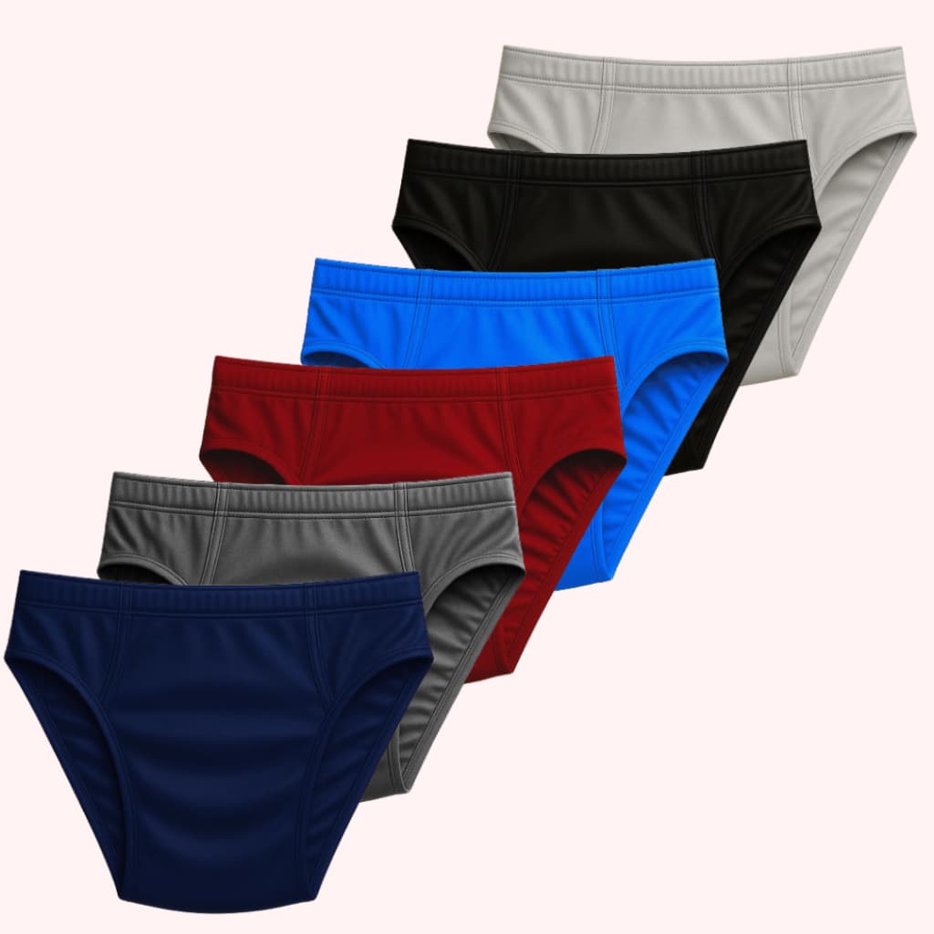 Kit 6 Cueca Slip Comum Adulto Microfibra Tamanho P ao Plus Size Tradicional