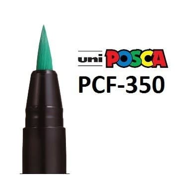Caneta Posca PCF‑350 – Ponta Brush 1–10 mm, Base D’água, Lettering