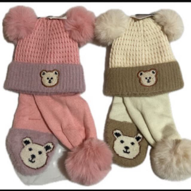 Kit touca e cachecol infantil